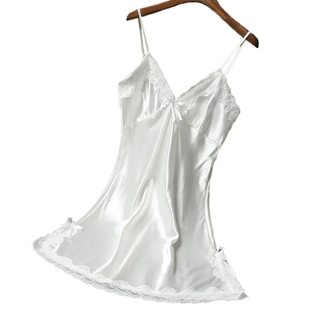 Ladies Wrap Dress Women Nightwear Breathable Lightweight Lingerie Sleepwear Nightdress Robe Satin Soft Fashion,women nightgowns,women nightdresses,sleeping dress