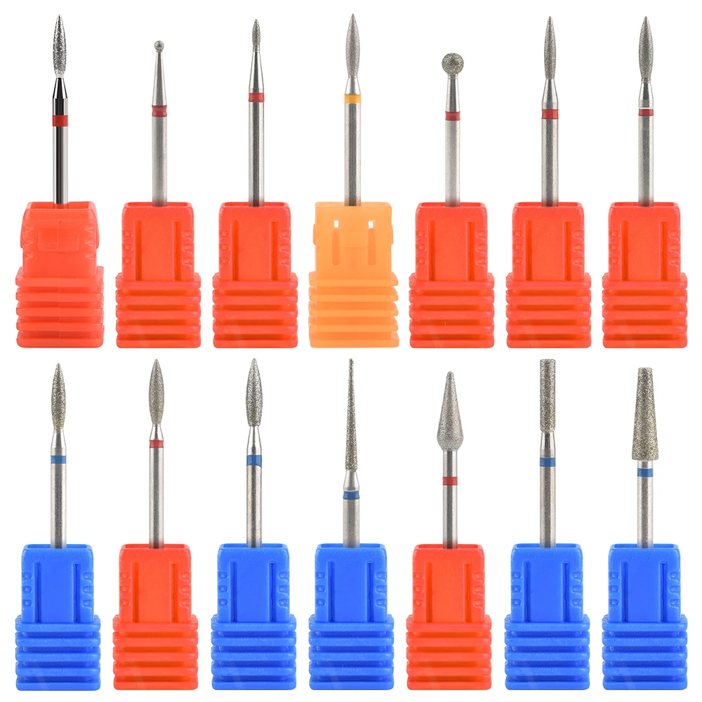 1pc Diamond Milling Cutters For Manicure Rotary Nail Drill Bit Eletric Pedicure Machine Equipment Accessory Cuticle Remove Tools