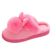Women'S Winter Plush Rabbit Ear Indoor Cotton Mop Thick Soft Sole Slides Men Women Indoor Floor Flat Home Non-Slip Shoes 5