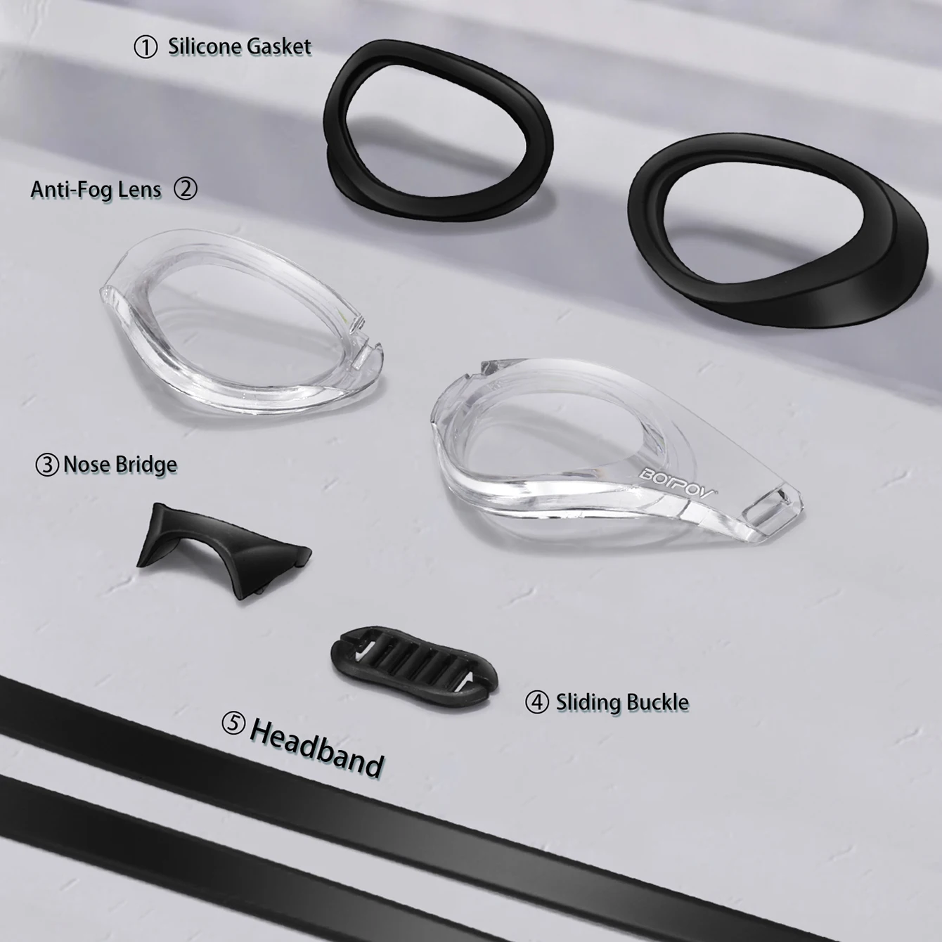 Youth Swimming Goggles Anti Fog and Clear Vision with Quick Adjustable Strap