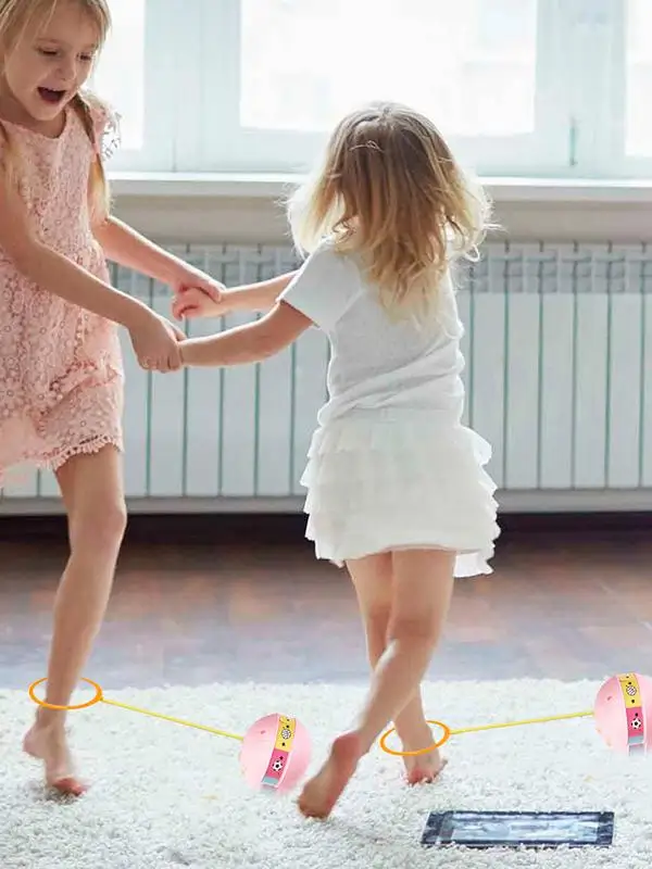 Skip Ball Ankle Toy Bouncy Ball Jump Rope Kids Exercise Skipping Toy Sports Swing Safe Colorful Fun Ankle Jump Rope