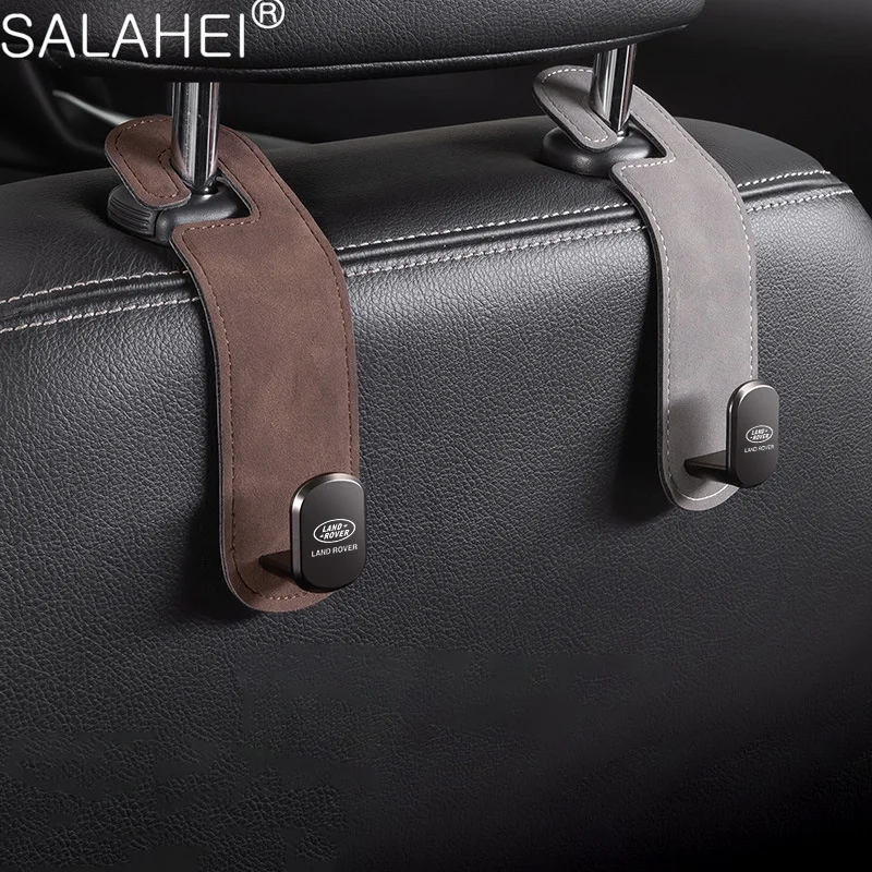 

Suede Car Seat Back Hook Hanger Bag Hook Storage For Land Rover Range Rover Velar Sport Discovery 2 4 Defender Styling Accessory