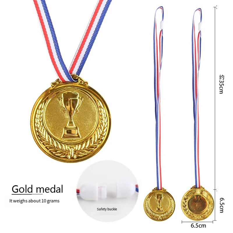 LICG-3 Medals, Gold, Silver, Bronze, Winners Medal With Ribbon 1St 2Nd 3Rd Children Metal Medal, Style Winners Medal