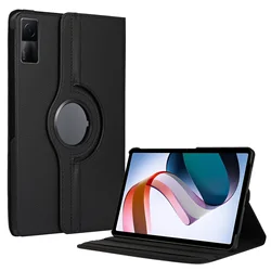 Deluxe 360° Rotating PU Leather Tablet Cover with Stand Holder for RedMi Pad2 11 - inch (Black)