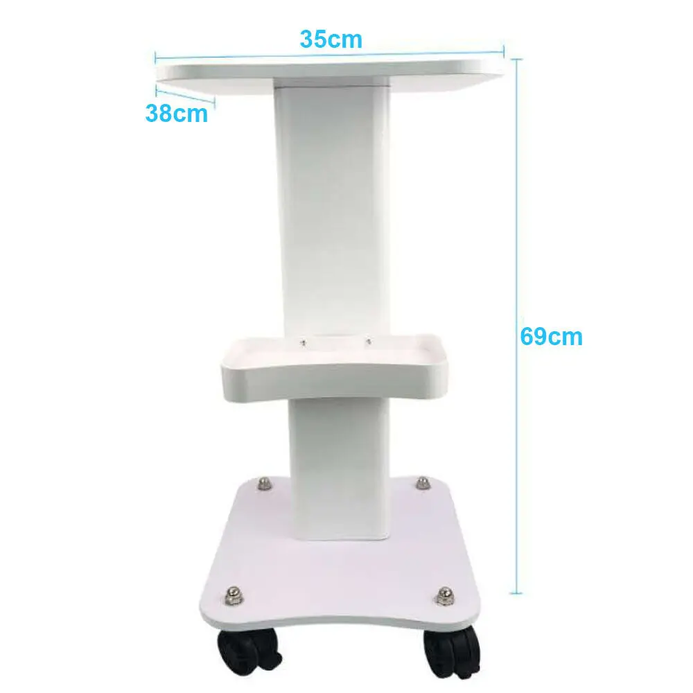multi layer storage trolley White Trolley Mobile Rolling Cart Shelf SPA Beauty Salon Spa Tray Stand Holder