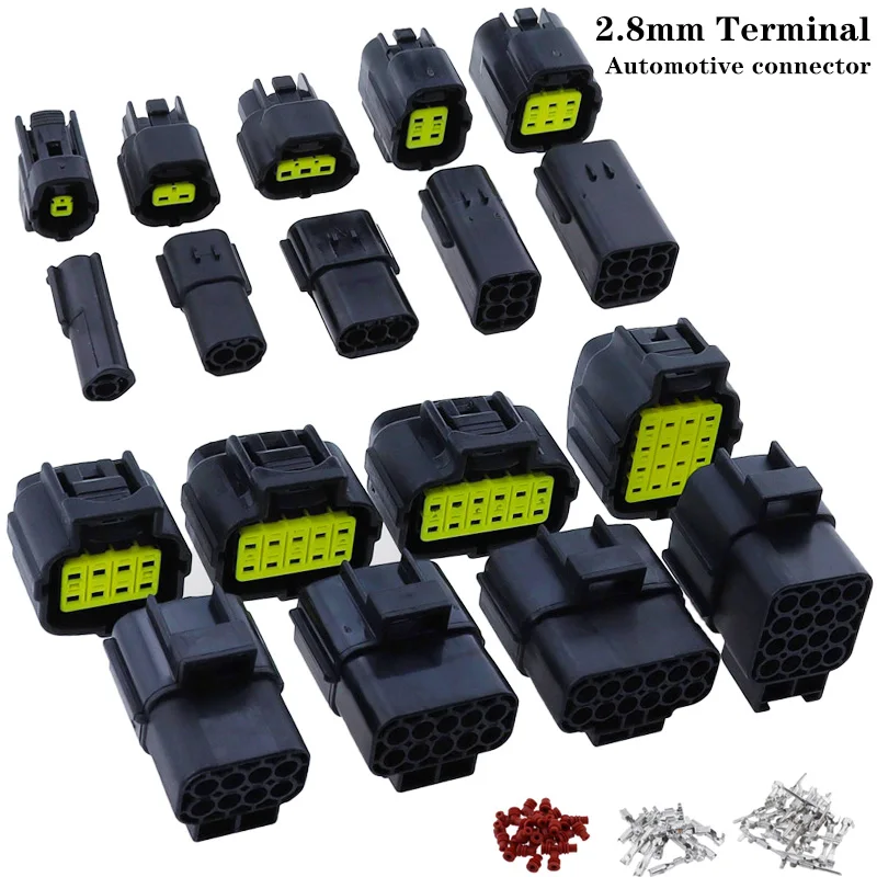 ขั้วต่อ AMP สำหรับรถยนต์ ปลั๊กกันน้ำ ขั้วต่อสายไฟ 1/2/3/4/6/8/12 แกน ตัวผู้และตัวเมีย แบบเสียบ 1.8 ซีรีส์ 1
