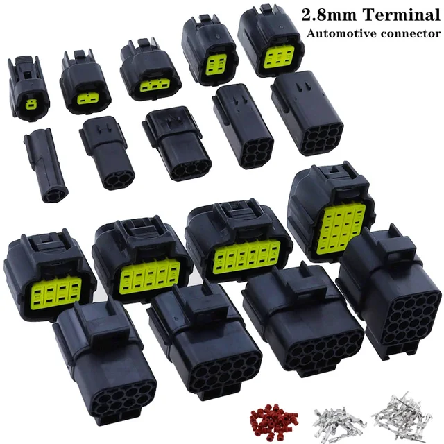 ขั้วต่อ AMP สำหรับรถยนต์ ปลั๊กกันน้ำ ขั้วต่อสายไฟ 1/2/3/4/6/8/12 แกน ตัวผู้และตัวเมีย แบบเสียบ 1.8 ซีรีส์ 1