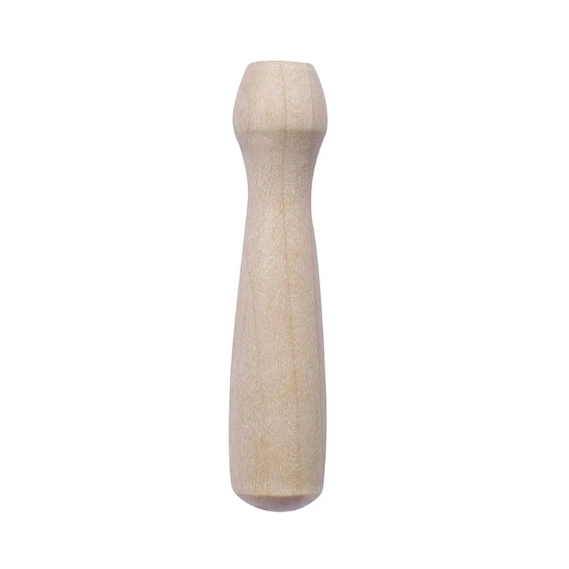 5pcs Useful Poking Felting Needles Solid Wooden Handle Holder with Felting Needles Felted Animal Needle Supplies