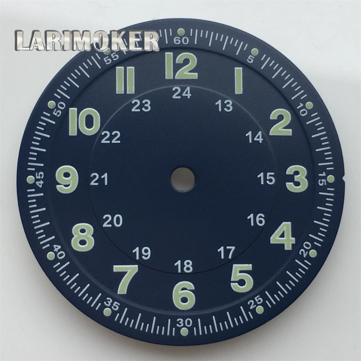 Classic 29mm Pilot Style Watch Dial Face with Arabic Numerals and Hands Set