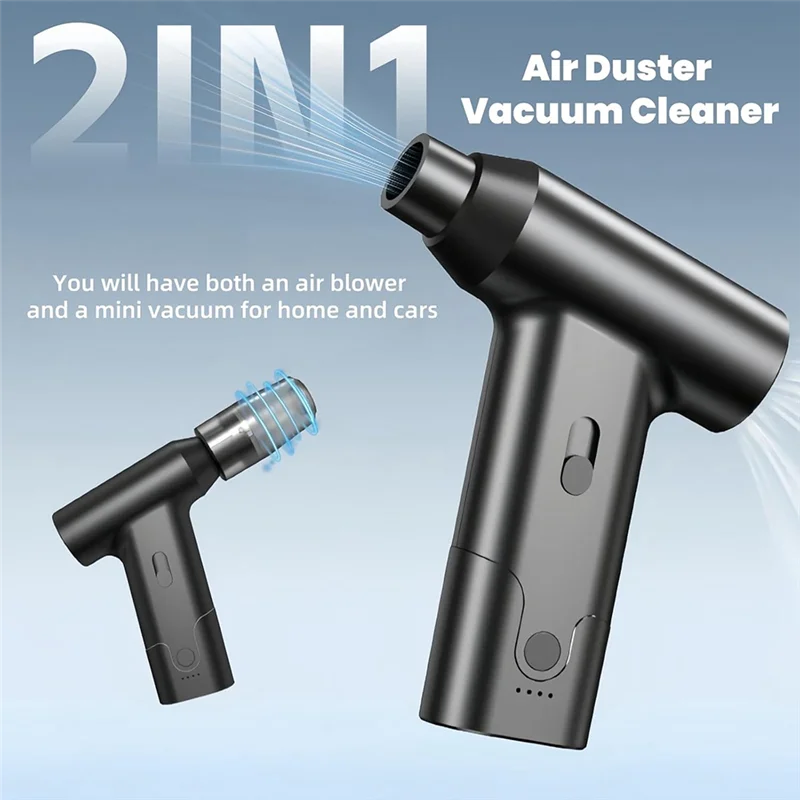 L93A-Compressed Air Duster 11000RPM Portable Air Blower And Mini Cordless Vacuum Cleaner For Car Home Keyboard Computer