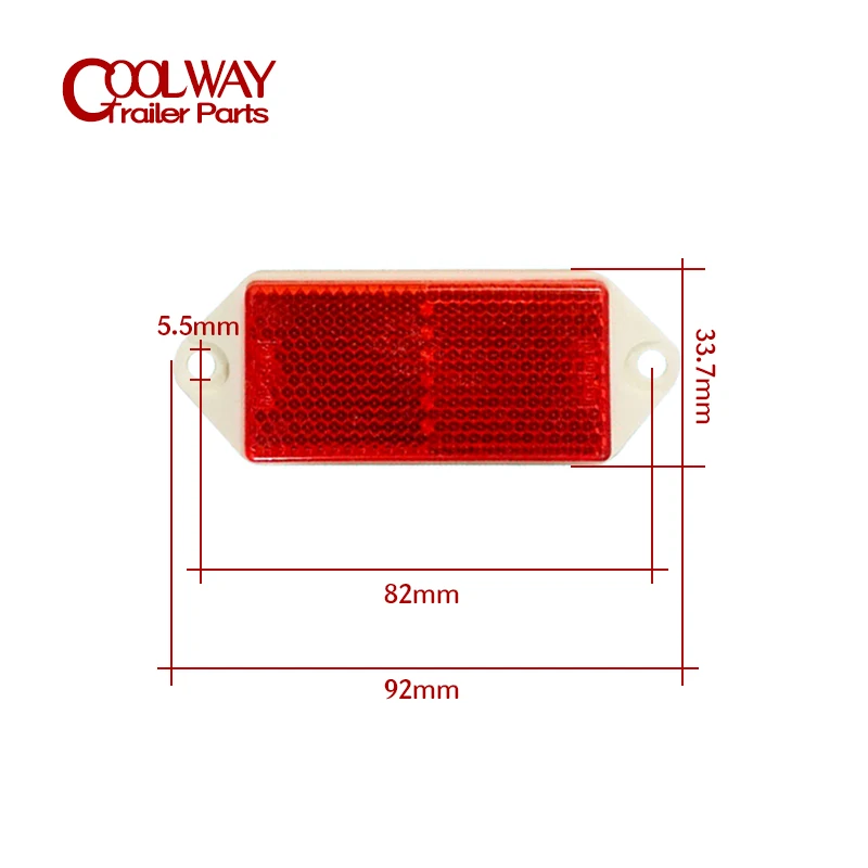 4 PCS Amber or Red Trailer Truck Caravan Reflector Tape E4 Approved Accessories Parts
