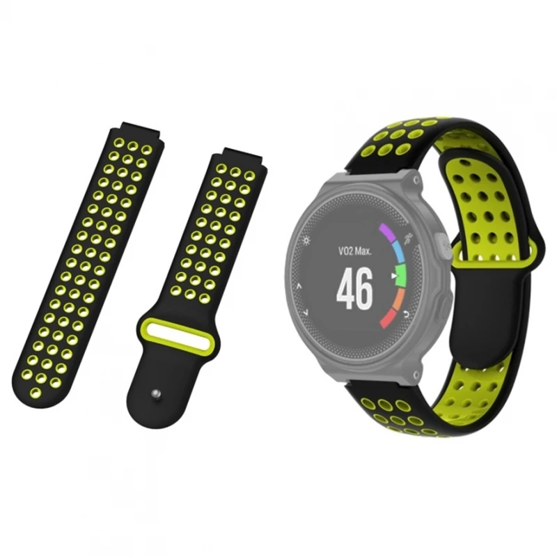 Orologio Cinturino Per Garmin Forerunner 220 230 235 630 620 735Xt Silicone Nero Giallo # Garmin Forerunner 220 # Garmin Forerunner 230 # Garmin Forer