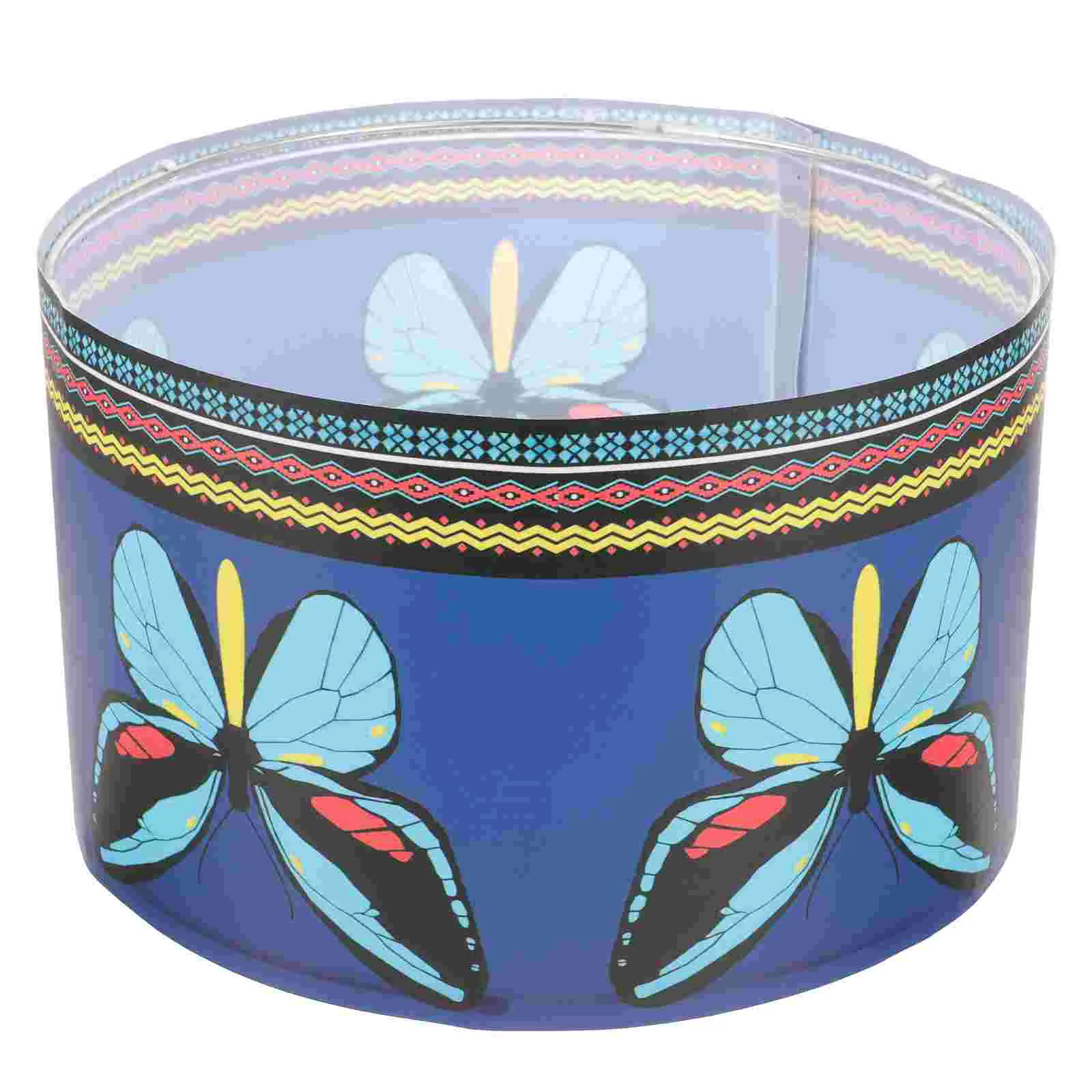 

Butterfly Drum Lampshades Mandala Vintage Butterfly Table Lamp Replacement Cylinder Light Cover Clip On Floor Lamp Cover Bedroom