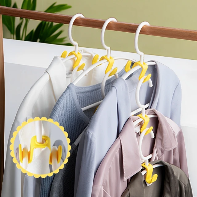 Space Saving Clothes Hanger Connector Hooks  Clothes Organizer Wardrobe  Plastic - Hangers - Aliexpress