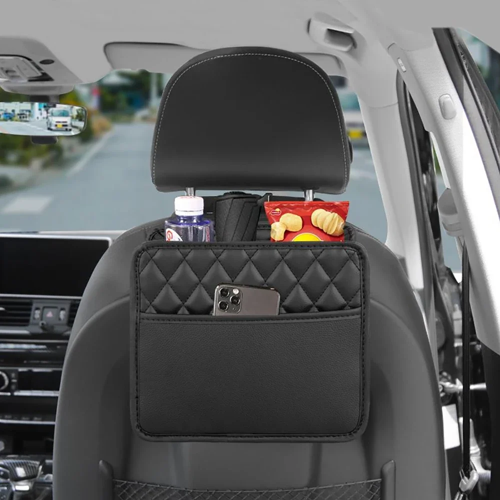 

Car Seat Storage Bag Leather Storage Garbage Bag Multifunctional Storage Bag Suitable for most car models