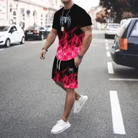 New 3D Printed Men s Casual Luxury Gradient T-Shirt Shorts Set Tracksuit Male 2 Pieces Fashion Outfit Man Clothing Jogging Suit 1