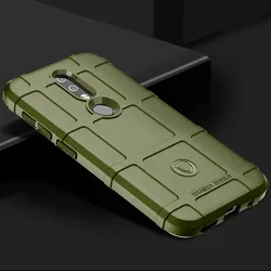 Silicone Shield Armor Heavy Duty Shockproof Rubber Matte Phone Case for Nokia 4.2 (Army green)