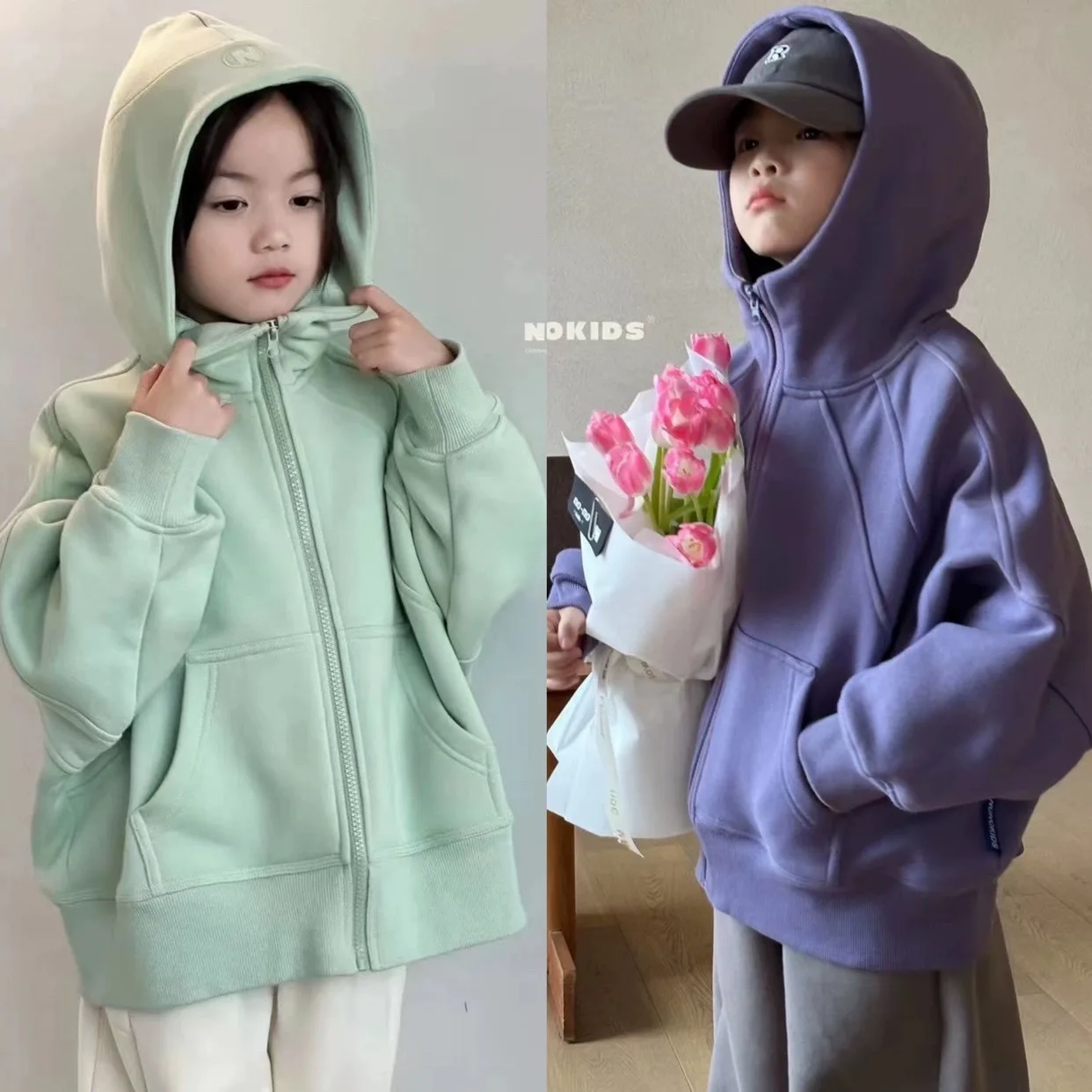 

Корейский стиль Детское пальто для мальчиков и девочек на весну и осень детская Свободная рубашка детская модная толстовка с капюшоном одежда