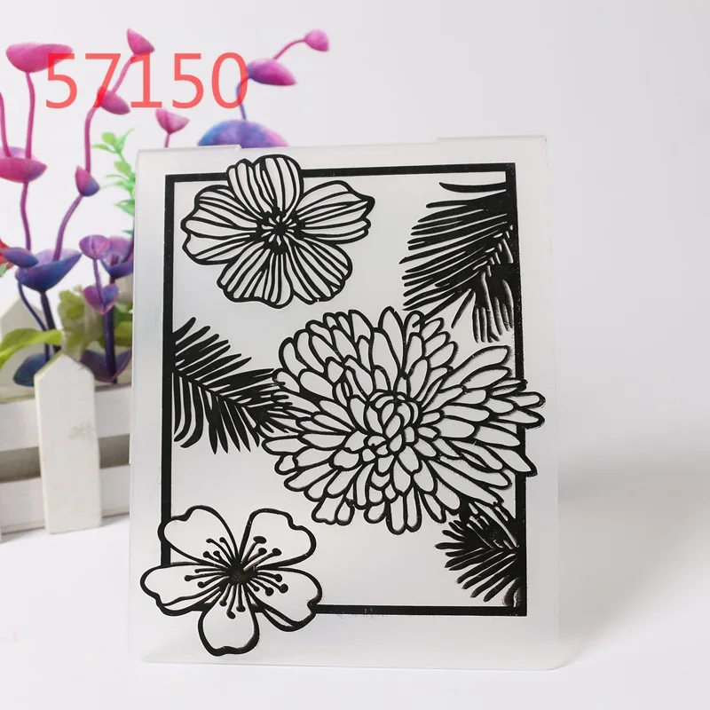 15x10cm 3D Embossing Folder Transparent Embossing Plastic Plates Design DIY Paper Cutting Dies Scrapbooking Gift Card