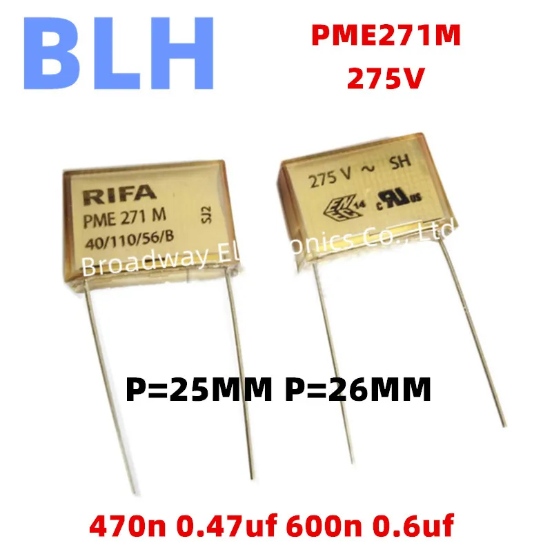 Condensateur RIFA PME 271 M X2 0.6µF 275V - 1 Pièce Neuve, Fabrication Finlande, Tolérance ±10%