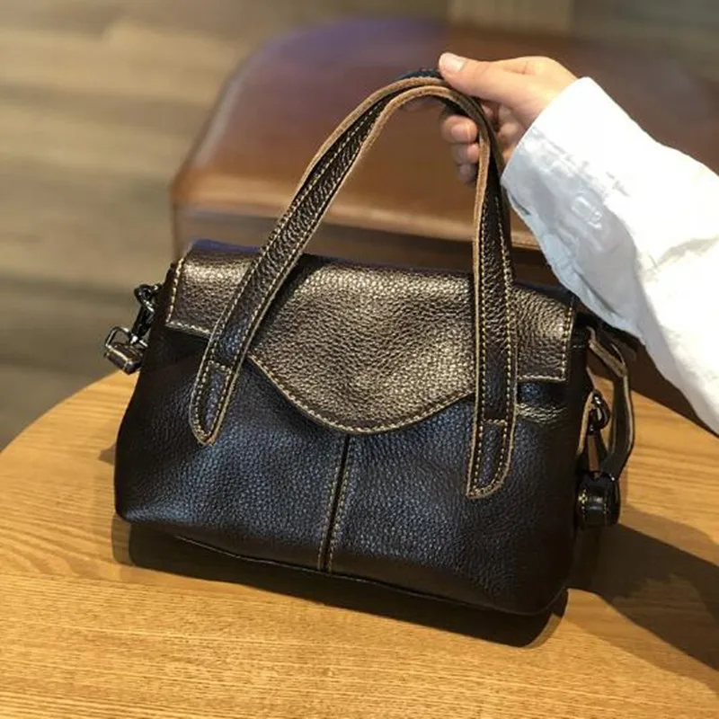 

Fashion first layer soft cowhide bag for women luxury designer new fashion large capacity small hand bill of lading shoulder