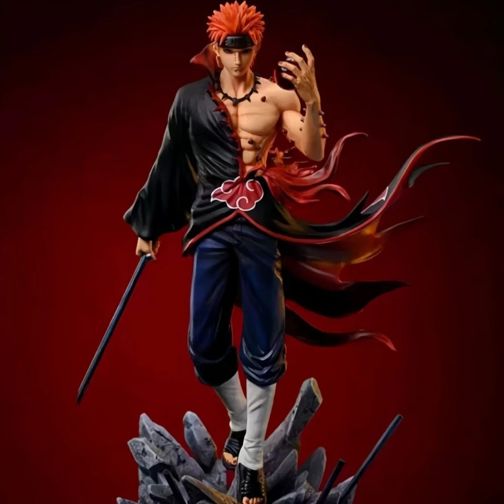 Naruto PVC Handcrafted Ninja Pain GK Statue - Anime Character Collectible Desktop Ornament Doll Gift