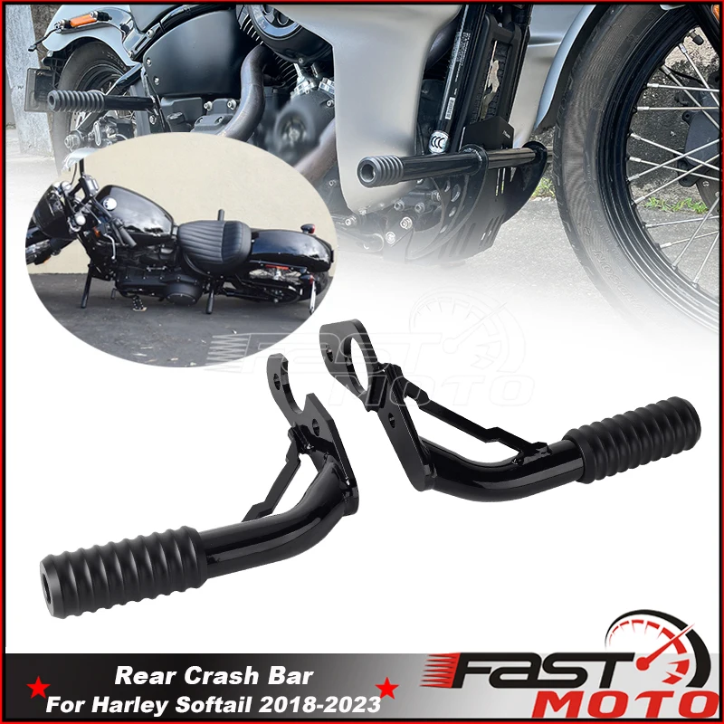 

Для Harley Softail Street Bob Low Rider Fat Bob стандарт FXST 18-23 заднее шоссе High 2 Step Pegs пассажирский Пег Bar Slider