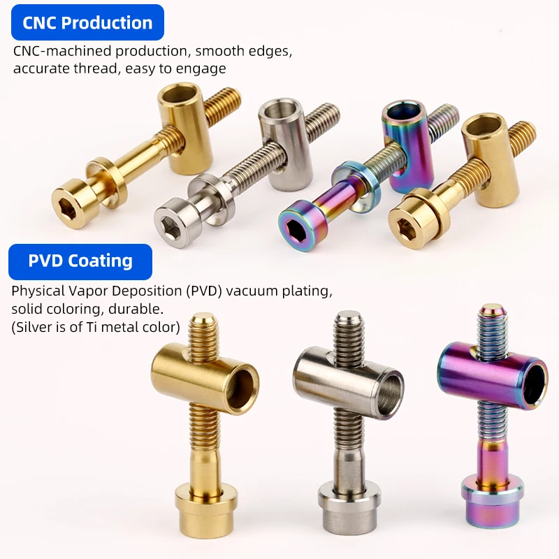 Deemount Seatpost Titanium Bolts 30/40mm CNC-machined TC4 Screw