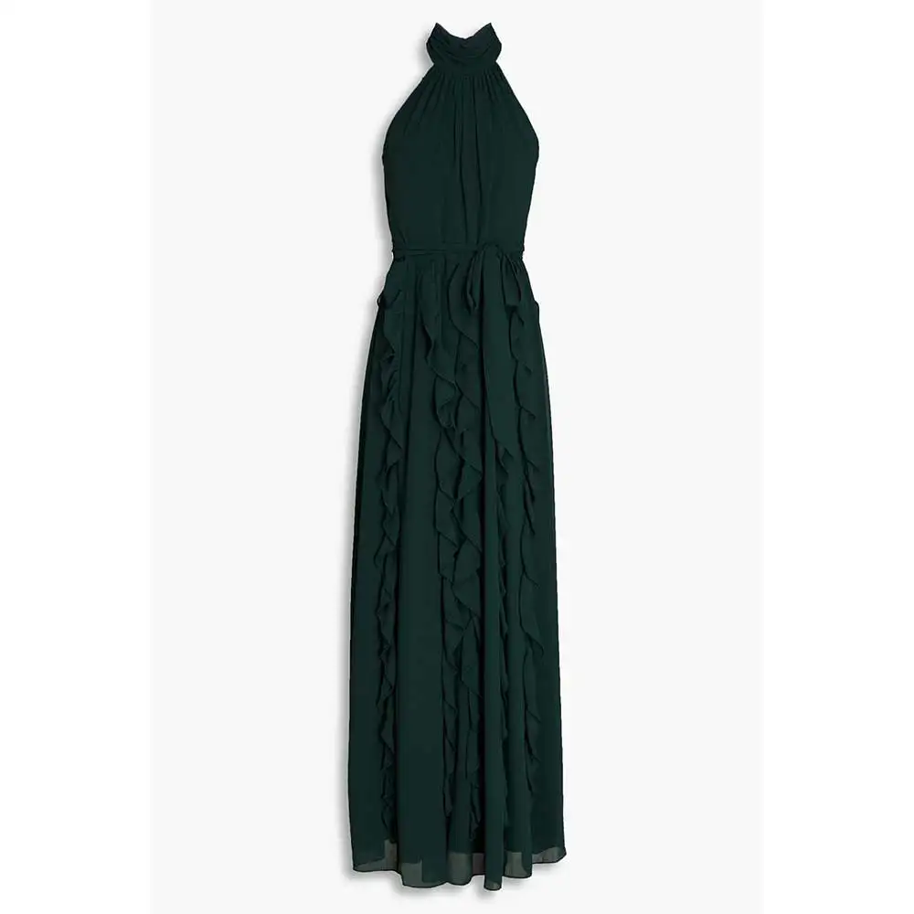YUNLAN Luxury Dubai Purple Sleeveless Halter Neck Cocktail Ball Evening Dress Women Wedding Formal Guest Party Dress