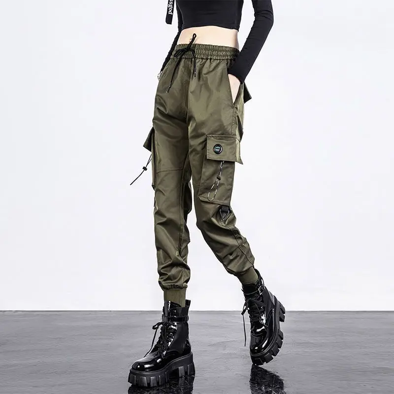 Summer Thin Slim Overalls Women's Neutral Loose Large Size Explosions Hot Girl High Waist Casual Tousled Pants New