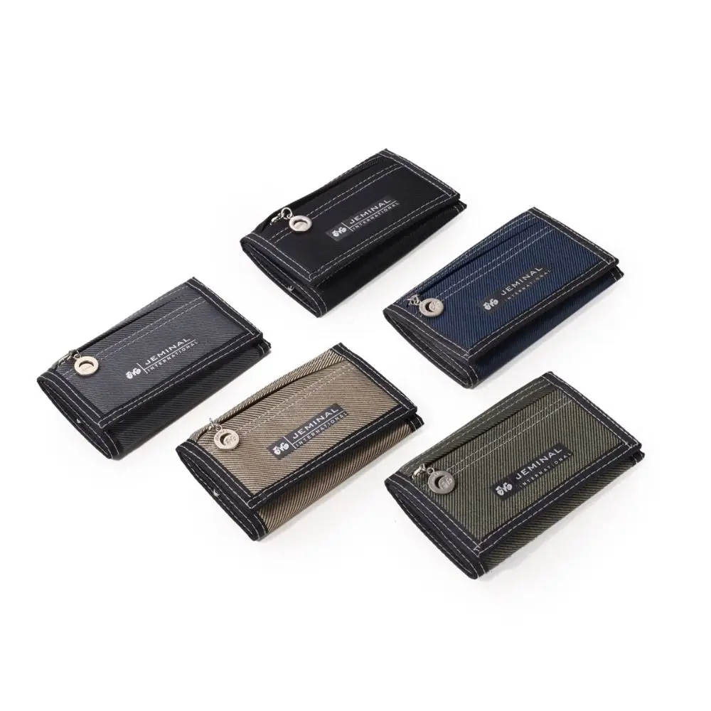 Compact Canvas Trifold Wallet - Versatile Men's Card & Cash Holder