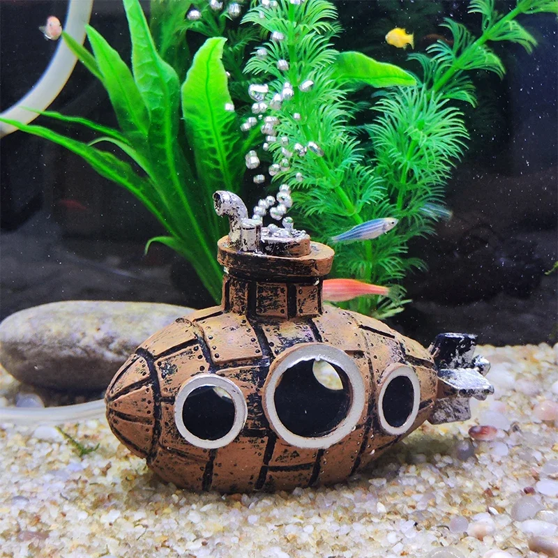 Aquarium Decoration Air Stone Volcano Shell Submarine Fish Tank 220-240V Silent Air Pumps Bubble Stone 110V Oxygen Pump 4