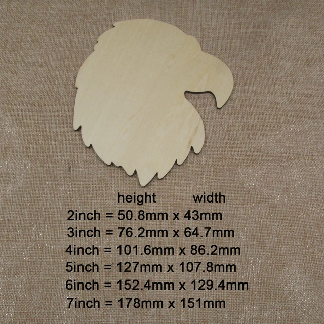 Laser Cut Out Wood Eagle Wood Shape Unfinished Laser Wood Bird Eagle  America