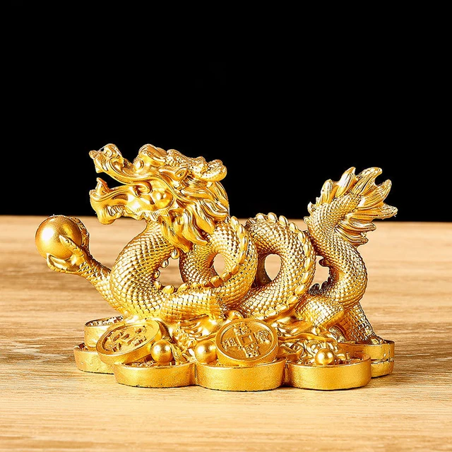 Statuette de Dragon d'argent de bon augure chinoise, Sculpture en résine Feng Shui, décoration de maison, salon, chambre à coucher, bureau 4