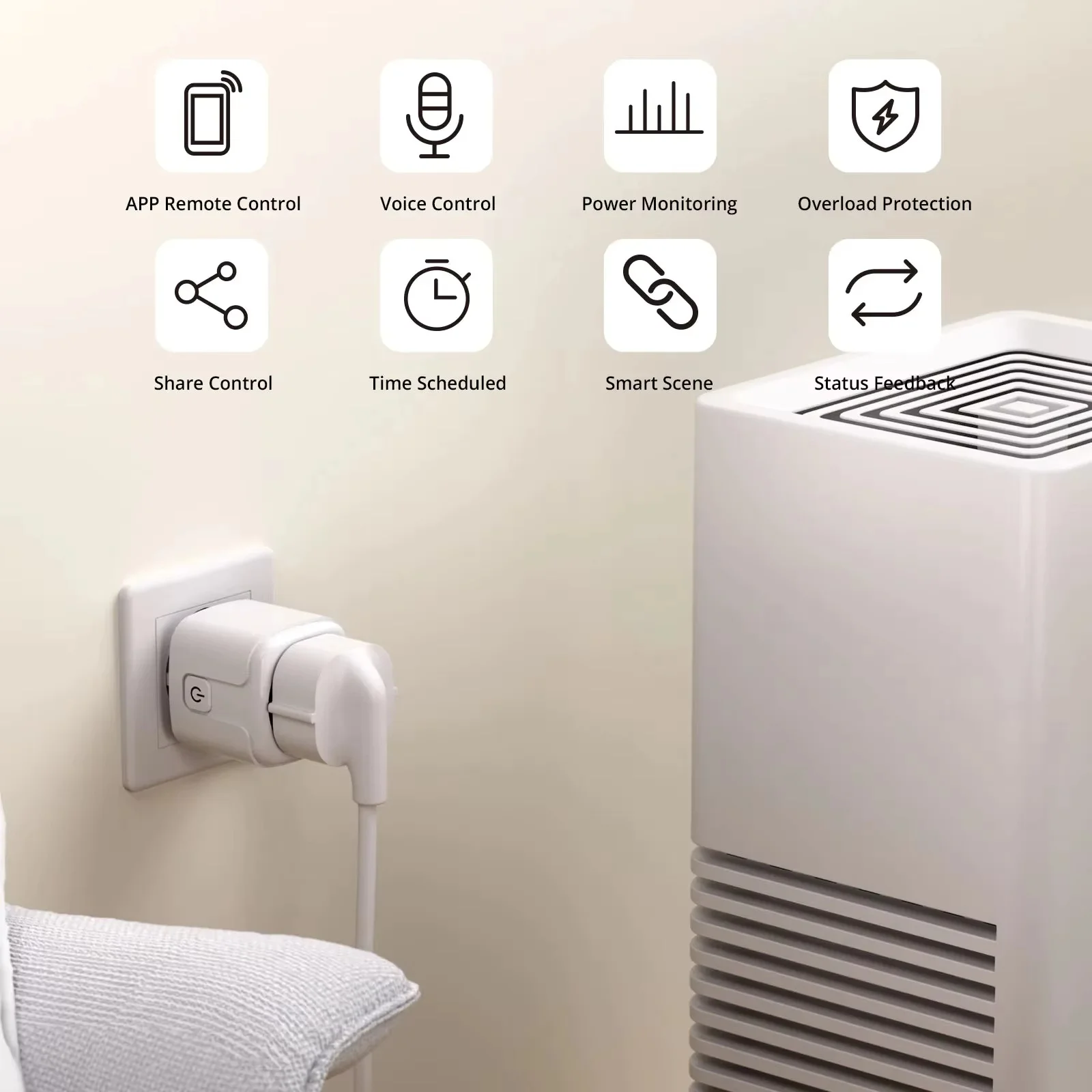 Ewelink 16A 20A Smart Plug WiFi Smart Socket EU Power Monitoring Timing Function WorksAlexa, Google Home,eWelink APP