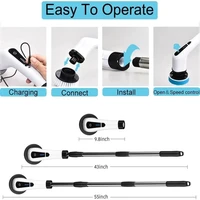 8-in-1 Multifunctional Electric Cleaning Brush Bathroom Kitchen Brush Cleaning With LED NightLight Rotatable Household Brush 6