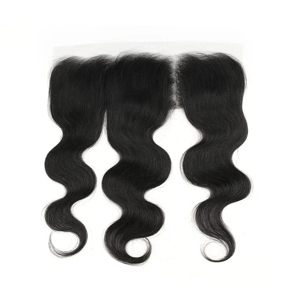 13x4 Skinlike Lace Frontal Ultra-thin Body Wave Baby Hair Pre Plucked Swiss Lace Closure Frontal Human Hair Natural Black