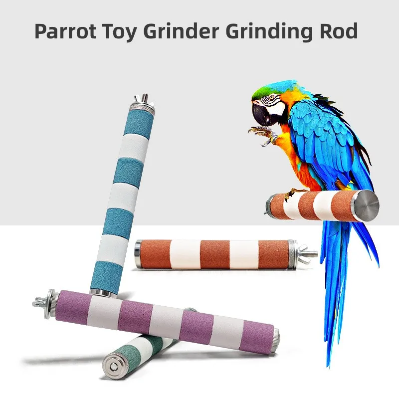 Pet Parrot Bird Claw Beak Grinding Perches Stand Rack Claw Grinding Stick Cage pigeon accessories parrot bird perch
