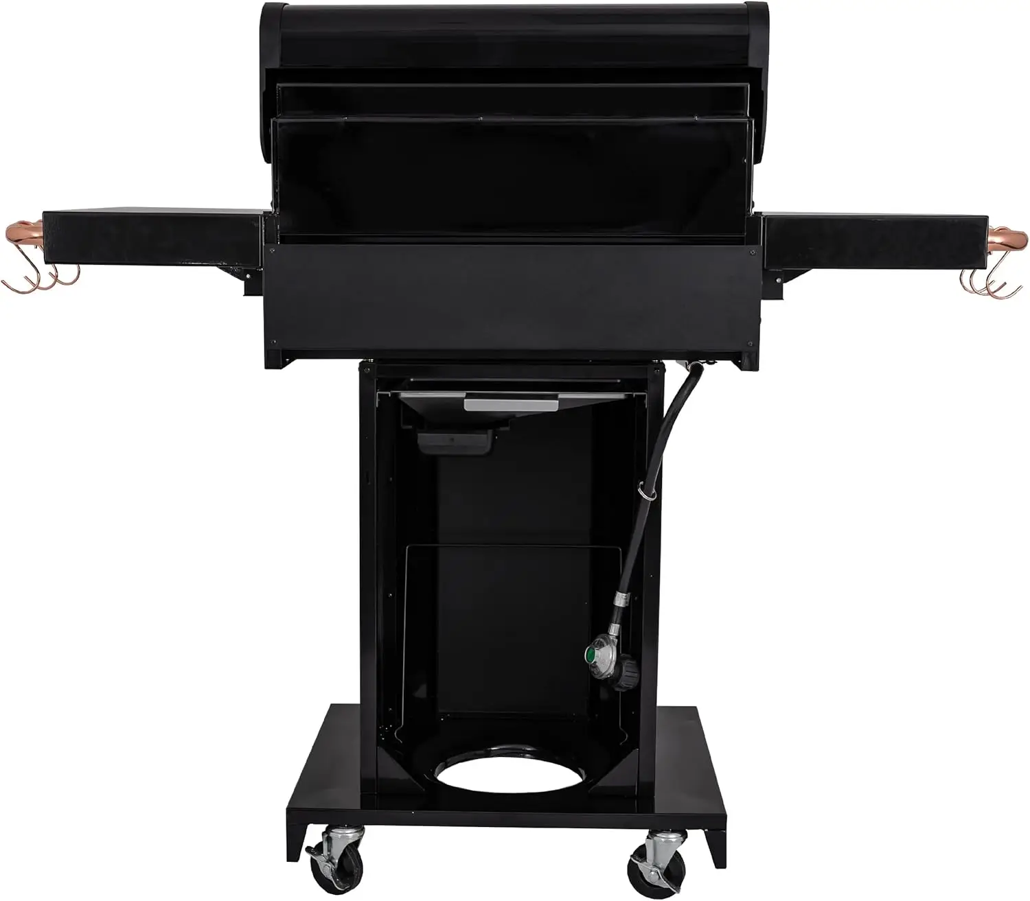 3-Burner Gas Grill Foldable Side Tables Cast Iron Cooking Grates Warming Rack Hooks for BBQ Grilling Tools Propane Gas Barbecue