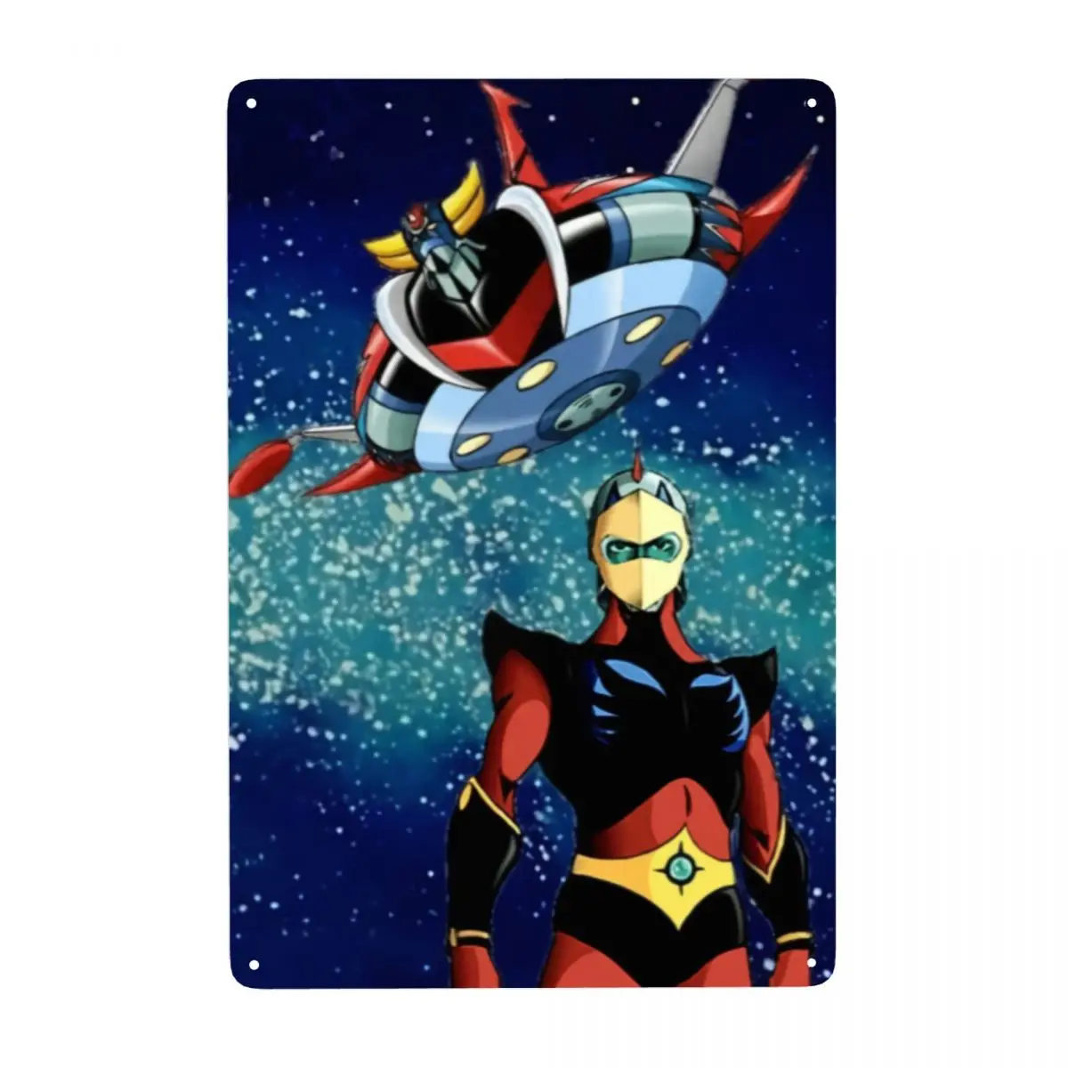 Ufo Robot Goldrake Metal Tin Sign Custom Vintage Grendizer Anime Manga  Targa Per Cancello Garden Yard Man Cave Bar Home Decor