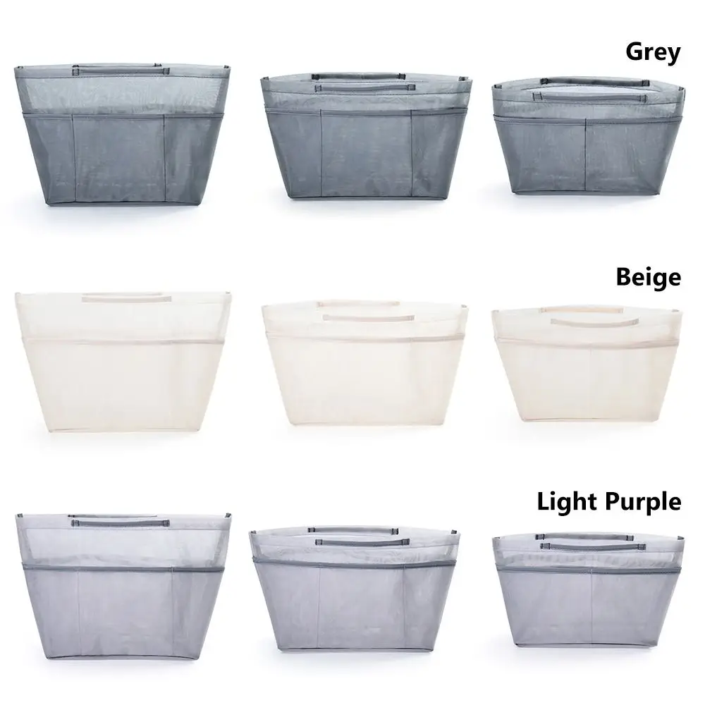 Nylon Mesh Inner Bag Multi-Pocket Anti-Collapse Tote Liner Bag Expand Space Lager Capacity Insert Pocket For Longxiang Bag