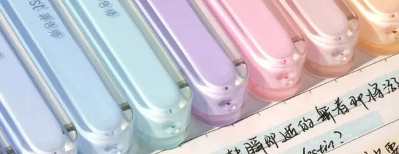 Glitzerndes Textmarker-Set, Ice Transparent Sparkle Fluorescent Marker für Notizen, Journaling und Studium – Detail 7