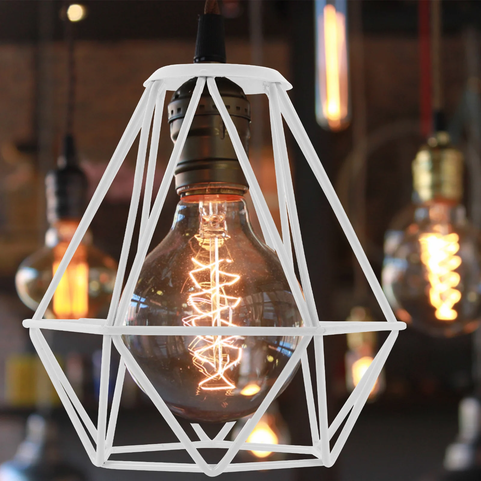 

Hollow Lampshade Shades for Restaurant Accessory Table Black Pendant Lights Metal Ceiling Cover