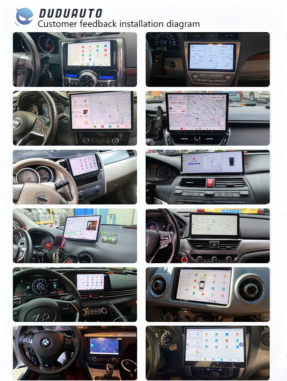 Radio para Auto DUDUAUTO DUDU7 A7870 con Carplay Inalámbrico de 9/9.5/10/10.36 Pulgadas para Toyota, Honda, Hyundai, KIA, VW, Nissan, Opel, Mitsubishi, Citroën, Fiat, Ford, Suzuki, Renault, BMW, Audi, Mercedes-Benz, Android 13, Navegación GPS Multimedia, Sistema Inteligente de 8 Núcleos, 8G 128G, Estéreo 7