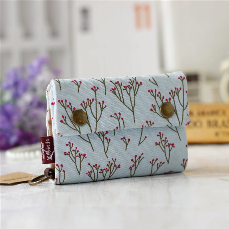 Cartera corta de tela de algodón para mujer, monedero de gran capacidad, tarjetero, multifunción, - AliExpress