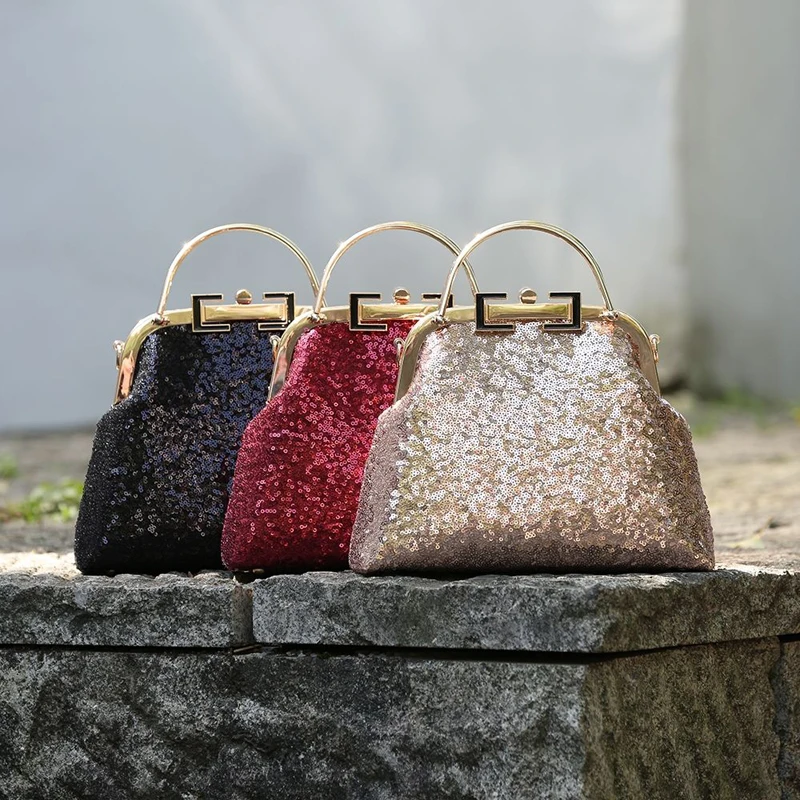 

Bling Shine Wedding Bag Bags Shell Lock Bag Tote Women's Handbags Purses Chain Women Shoulder Crossbody Bag