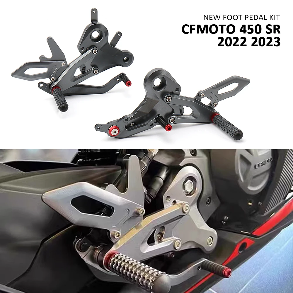 

New Passenger Footrest Foot Pedal Peg For CFMOTO 450sr 450SR 450 SR 450 sr 2022 2023 Motorcycle Left Right Bracket Foot Rest