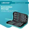 Libraton 16PCS Magnetic Nut Driver Set Metric & SAE Long Nut Drivers for Impact Drill Long Shank Nut Driver Bits Hex Shank PH1 2 6