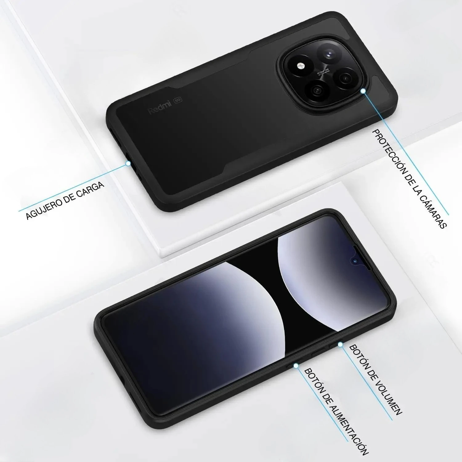 Rugged Anti-Shock & Anti-Yellow Case with Screen Protector and 360-Degree Protection