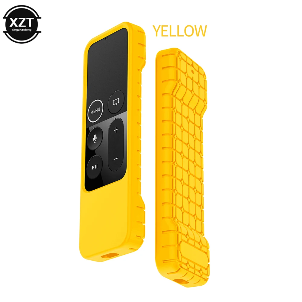 Silicone Remote Control Case for Apple TV 4K 4th Generation Siri Controller Protector Shockproof Anti-Slip Protective Cover for Silicone Remote Case Silicone Remote Cover Silicone Remote Sleeve Remote Controller Cover Silicone Case Protector